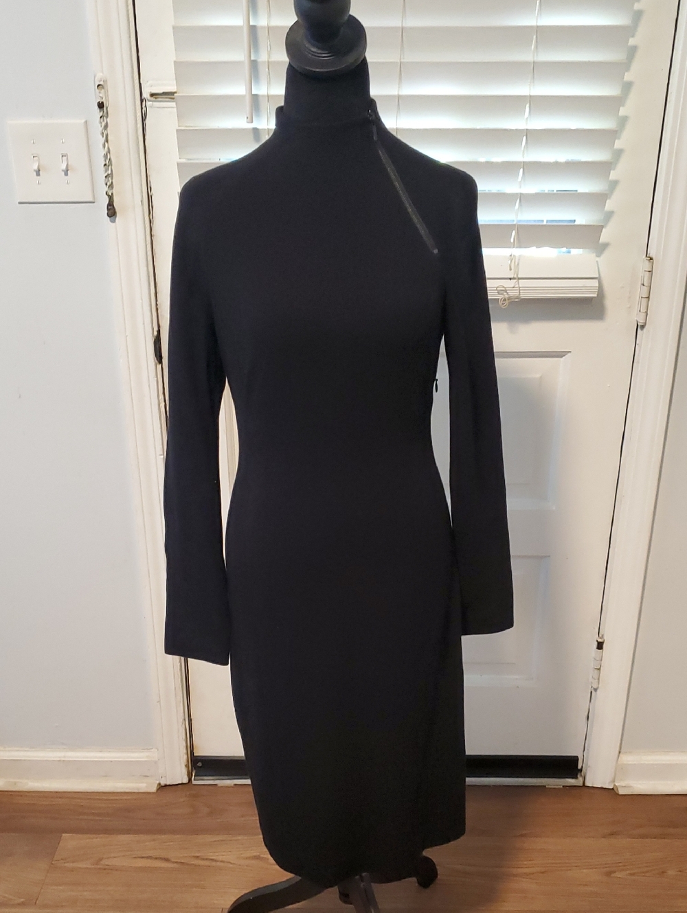 Classiques Entier Black Long-Sleeve Mock Neck Dress